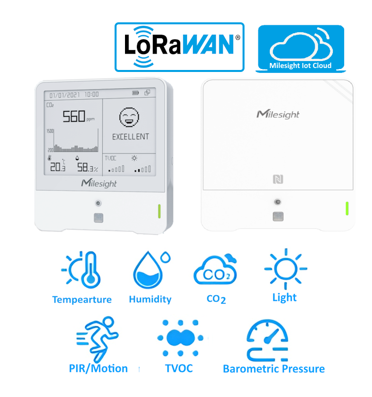 Milesight® AM300 Series IAQ (Indoor Air Quality) Monitors