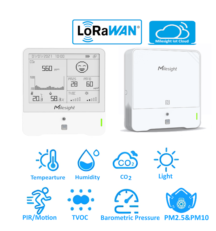 Milesight® AM300 Series IAQ (Indoor Air Quality) Monitors