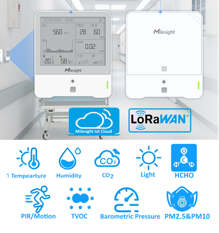 Milesight® AM300 Series IAQ (Indoor Air Quality) Monitors