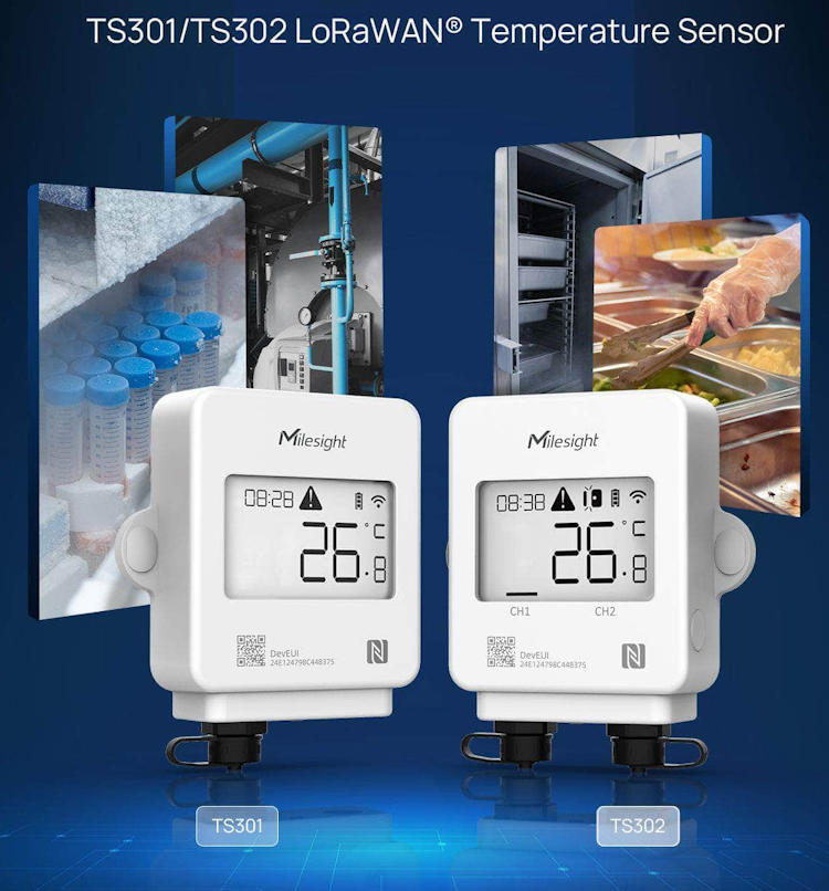 Milesight® TS301/TS302 LoRaWAN® Temperature Sensors