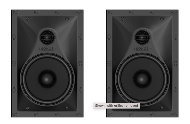 SONOS Architectural In-Wall Speaker Pair (White) - CMI TECH