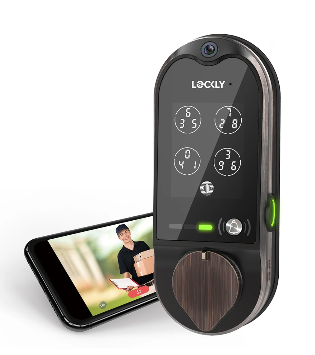 LOCKLY Vision™ Doorbell Camera Smart Lock - Matte Black - CMI TECH