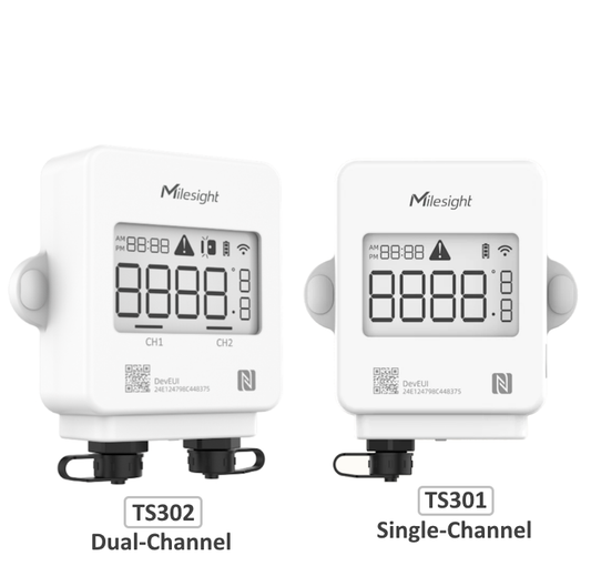 Milesight® TS301/TS302 LoRaWAN® Temperature Sensors