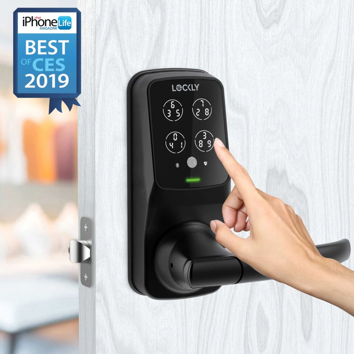 LOCKLY Secure PRO LATCH - (Wi-Fi Hub included) -Three finishes available