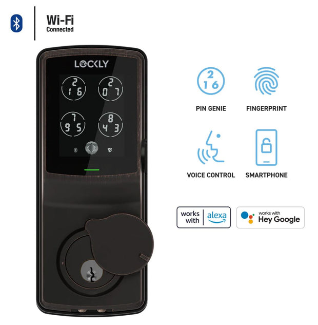 LOCKLY Secure Pro Deadbolt (WiFi Hub included) - Three finishes available